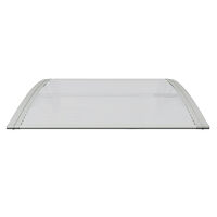 vidaXL Entrétak grå och transparent 80x75 cm polykarbonat