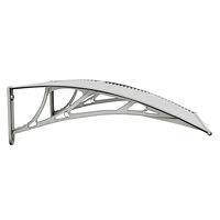 vidaXL Entrétak grå och transparent 80x75 cm polykarbonat