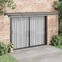 vidaXL Dörrtak svart 400x100 cm polykarbonat