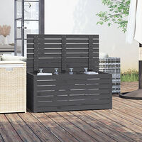 vidaXL Dynbox grå 101x50,5x46,5 cm massiv furu