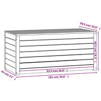 vidaXL Dynbox grå 101x50,5x46,5 cm massiv furu