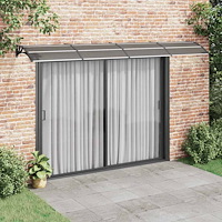 vidaXL Entrétak svart 400x75 cm polykarbonat