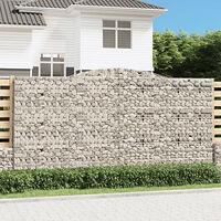 vidaXL Gabioner bågformade 6 st 400x50x200/220 cm galvaniserat järn