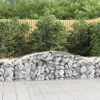 vidaXL Gabioner bågformade 10 st 400x50x60/80 cm galvaniserat järn