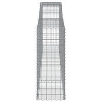 vidaXL Gabioner bågformade 2 st 400x50x120/140 cm galvaniserat järn