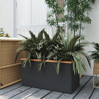 vidaXL Odlingslåda svart 80x40x40 cm konstrotting