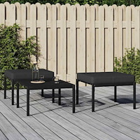 vidaXL Trädgårdspallar med grå dynor 2 st 60x60x35 cm stål