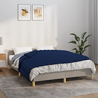 vidaXL Tyngdtäcke blå 135x200 cm 10 kg tyg