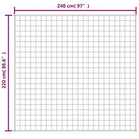 vidaXL Tyngdtäcke gräddvit 220x240 cm 11 kg tyg