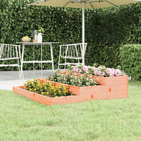 vidaXL Odlingslåda 107x107x27 cm massiv douglas