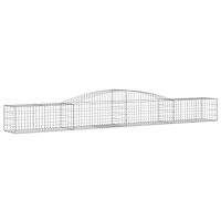 vidaXL Gabioner bågformade 20 st 400x50x40/60 cm galvaniserat järn