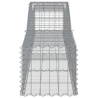 vidaXL Gabioner bågformade 20 st 400x50x40/60 cm galvaniserat järn