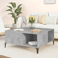 vidaXL Soffbord betonggrå 80x80x36,5 cm konstruerat trä
