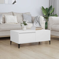 vidaXL Soffbord vit 90x50x36,5 cm konstruerat trä