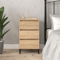 vidaXL Sängbord sonoma-ek 40x35x70 cm konstruerat trä