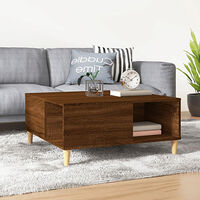 vidaXL Soffbord brun ek 80x80x36,5 cm konstruerat trä