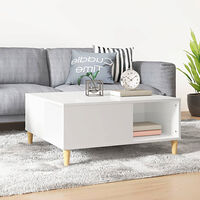 vidaXL Soffbord vit högglans 80x80x36,5 cm konstruerat trä