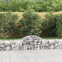 vidaXL Gabioner bågformade 9 st 200x50x40/60 cm galvaniserat järn