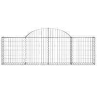 vidaXL Gabioner bågformade 12 st 200x30x60/80 cm galvaniserat järn