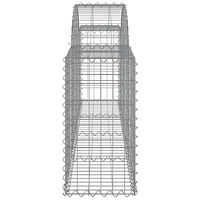 vidaXL Gabioner bågformade 12 st 200x30x60/80 cm galvaniserat järn