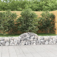 vidaXL Gabion bågformad 3 st 200x30x40/60 cm galvaniserat järn