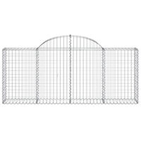 vidaXL Gabioner bågformade 4 st 200x30x80/100 cm galvaniserat järn
