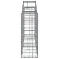 vidaXL Gabioner bågformade 4 st 200x30x80/100 cm galvaniserat järn