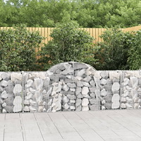 vidaXL Gabioner bågformade 13 st 200x30x80/100 cm galvaniserat järn