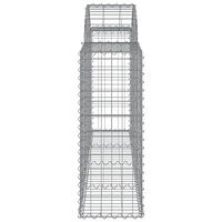 vidaXL Gabioner bågformade 7 st 200x30x80/100 cm galvaniserat järn