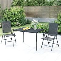 vidaXL Trädgårdsbord antracit 110x80x72 cm stålnät