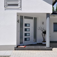 vidaXL Ytterdörr vit 100x210 cm aluminium och PVC