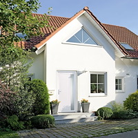 vidaXL Ytterdörr vit 98x208 cm PVC