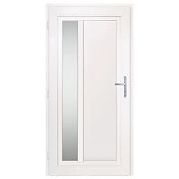 vidaXL Ytterdörr vit 108x208 cm PVC