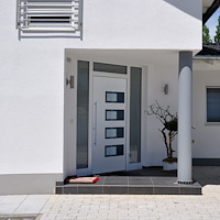 vidaXL Ytterdörr vit 110x210 cm aluminium och PVC