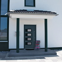 vidaXL Ytterdörr antracit 100x210 cm aluminium och PVC