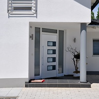 vidaXL Ytterdörr vit 100x210 cm aluminium och PVC