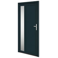 vidaXL Ytterdörr antracit 98x200 cm PVC