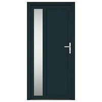 vidaXL Ytterdörr antracit 98x200 cm PVC