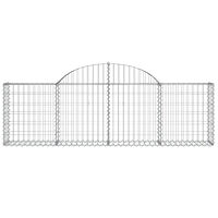 vidaXL Gabioner bågformade 25 st 200x30x60/80 cm galvaniserat järn
