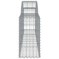 vidaXL Gabioner bågformade 25 st 200x30x60/80 cm galvaniserat järn