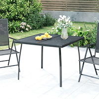 vidaXL Trädgårdsbord antracit 100x100x72 cm stålnät