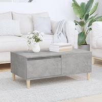 vidaXL Soffbord betonggrå 90x50x36,5 cm konstruerat trä