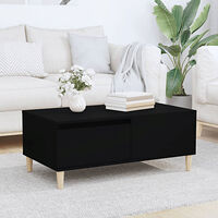 vidaXL Soffbord svart 90x50x36,5 cm konstruerat trä