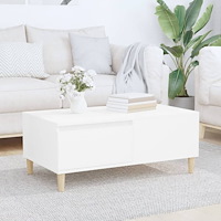vidaXL Soffbord vit 90x50x36,5 cm konstruerat trä