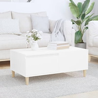 vidaXL Soffbord vit 90x50x36,5 cm konstruerat trä