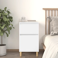 vidaXL Sängbord vit 40x35x70 cm
