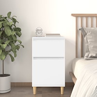 vidaXL Sängbord vit 40x35x70 cm
