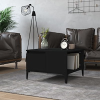 vidaXL Soffbord svart 55x55x36,5 cm konstruerat trä