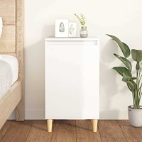 vidaXL Sängbord vit högglans 40x35x70 cm konstruerat trä