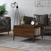vidaXL Soffbord brun ek 55x55x36,5 cm konstruerat trä